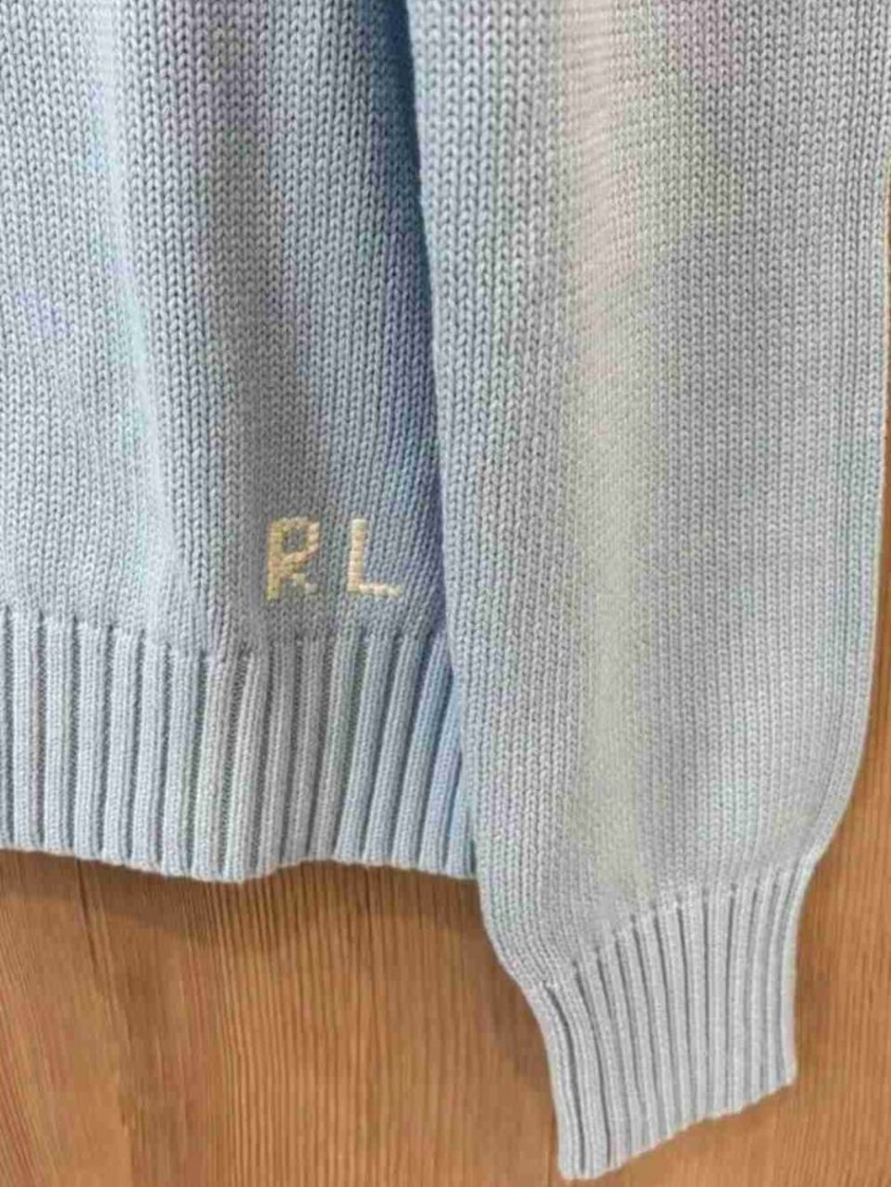 Polo Ralph Lauren Bear Knit Sweater Light Blue Crewneck 🧸 - Picture 3 of 6